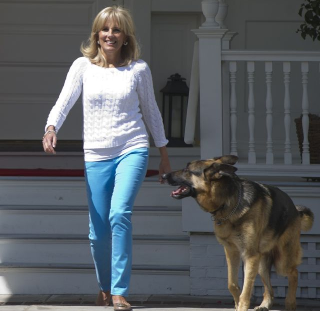 Jill Biden With Champ