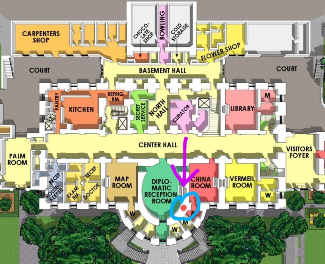 White House Ground Floor - Floor Plan